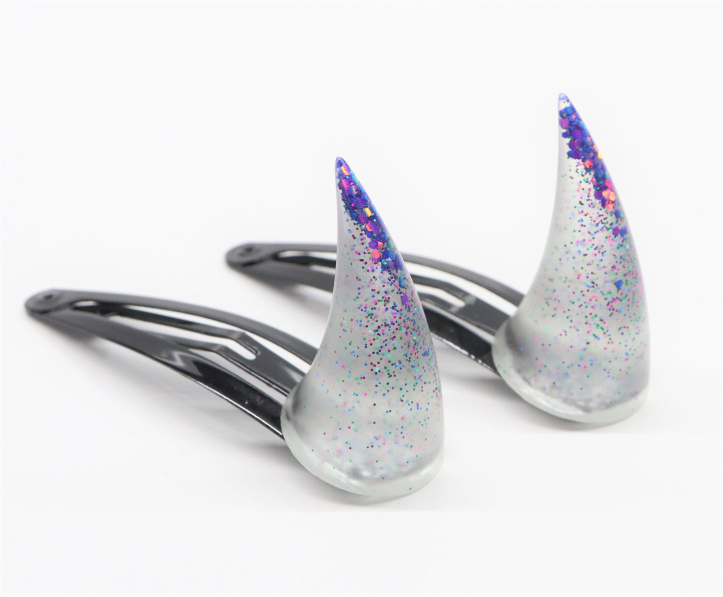 Glitter Small Demon Horns Hair Clips